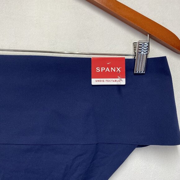 SPANX Smooth Undie-Tectable Thong Women Size 2X Navy Waistband Elastic-Free New - Picture 7 of 14
